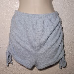 Not A Morning Person Blue Plush Shorts
